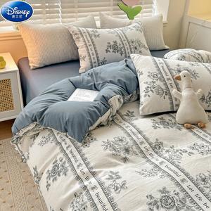 Disney Комплект постельного белья 1,5-спальный, 4 предмета, простыня, пододеяльник 200x230 см, ультрамягкий вельвет, цвет хуацзун
