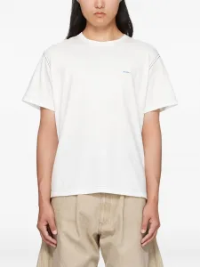 Футболка с графичным принтом и декоративной отстрочкой Khoki, белый