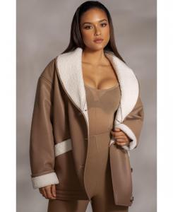 Женское пальто из искусственной кожи Presley JLUXLABEL, Tan