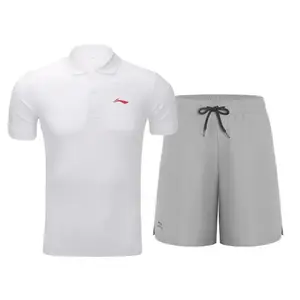 Li-Ning Casual Sportswear Unisex, clothing set (белый top+серый shorts)