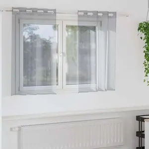 Шторы для мебели с драпировкой, 2 шт., темно-серые, 140 x 140 см, полиэстер - Шторы и шторы 4108002 vidaXL