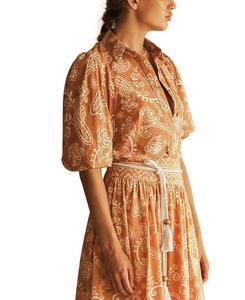 Блуза BUTA с объемными рукавами AUR OCEÀ, коричневый