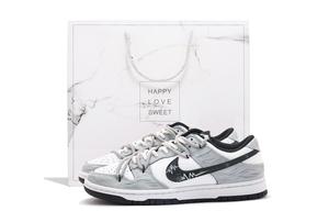 Кроссовки для скейтбординга Dunk Low Top унисекс, серебристые Nike, Silver