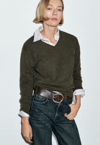 Джемпер Massimo Dutti V-NECK, Green