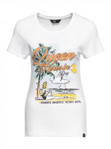 Футболка с принтом королевы керосином Queens Bay в оттенке бежевый Queen Kerosin