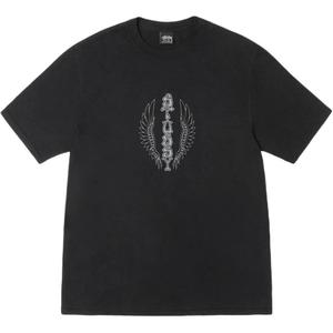Футболка SS25 WES WINGS pigment dyed unisex Stussy, черный