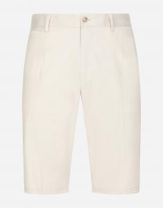 Шорты из эластичного хлопка с нашивкой dg Dolce & Gabbana, бежевый