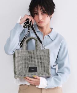 Сетчатая квадратная сумка-шоппер среднего размера 2WAY Opaque.Clip, цвет Gray (012)