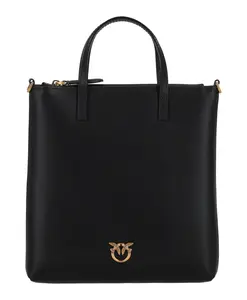 Мини-Сумка-Шоппер из кожи в цвете z99q Pinko, черный