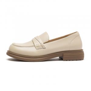 RED DRAGONFLY Лоферы женские на каблуке 3,5 см бежевые, цвет Beige