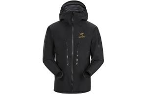 Arcteryx Альфа SV Ветровка для активного отдыха, Black/24k Black