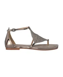 Плоские сетчатые сандалии со стразами Alma En Pena, желтый