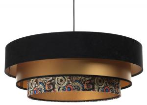 Подвесной светильник BPSKoncept Triniti Dark, черный - золотой - многоцветный