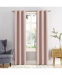 Энергосберегающая шторная штора Preston Blackout с люверсами Sun Zero, розовый