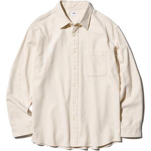 Рубашка мужская молочно-белая Uniqlo, слоновая кость