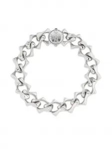 Браслет с логотипом и острой цепью Emanuele Bicocchi, серебристый
