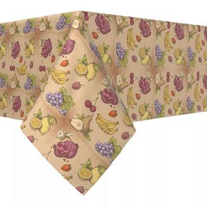 Прямоугольная скатерть, 100% полиэстер, 60x120 дюймов, гроздья фруктов.