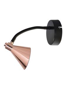 Настенный светодиодный светильник "МЕДЬ" в медном исполнении - (Д)13,5 см x (Ш)13,5 см x (В)23 см - EEK F