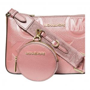 Сумка через плечо Jet Set Litchi из зернистой кожи, женская розовая MICHAEL KORS