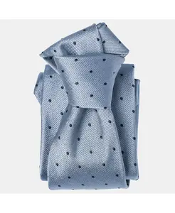 Пиза - мужской галстук из жаккардового шелка Elizabetta, синий