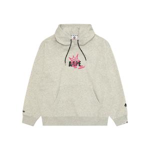 Толстовка с принтом логотипа A Bathing APE Aape, серо-белый