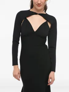 Платье миди со съемными рукавами Roland Mouret, черный