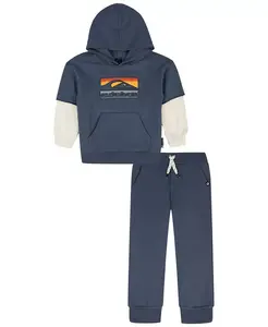 Мальчиковый комплект 2T-7 из худи и джоггеров Quiksilver, синий
