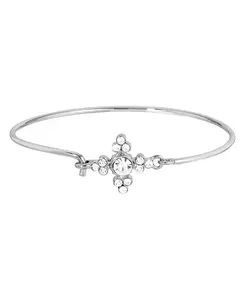 Браслет из хрустальной проволоки серебристого оттенка 2028, white