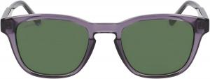 Lacoste мужские L6026s прямоугольные солнцезащитные очки, Transparent Grey