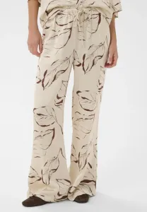 Расклешенные брюки с принтом slclero Soaked In Luxury, Oatmeal Leave Print