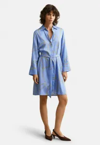 Платье-Рубашка с принтом и поясом Gant, Hydrangea Blue