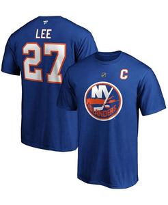 Мужская футболка Anders Lee Royal New York Islanders с аутентичным именем и номером Stack Fanatics, синий