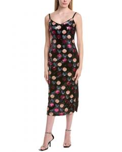 Платье миди Николь Миллер Nicole Miller, синий