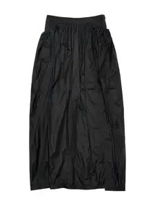 Макси-юбка с многослойным дизайном и эффектом сборки Amomento, черный
