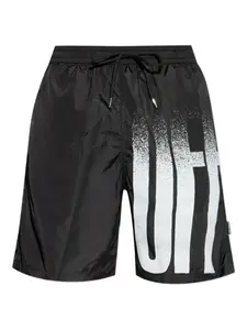 Плавательные шорты с логотипом и кулиской Off-White, черный