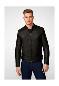 Мужская кожаная куртка Баку с воротником стойкой RICANO, черный