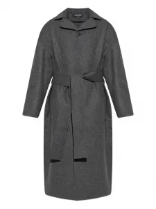 Пальто Citta с поясом Jacquemus, серый