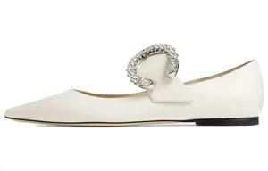 Балетки Melva, украшенные кристаллами Jimmy Choo, White