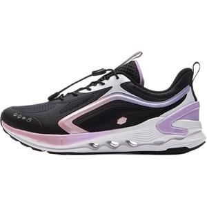 Кроссовки для бега с низкой амортизацией и износостойкостью Rebound для детей и подростков LINING YOUNG, черный/розовый