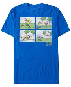 Футболка с коротким рукавом для мужчин с панелями в стиле комиксов «Миньоны» Fifth Sun, синий