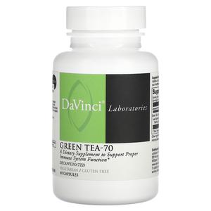 DaVinci Laboratories, Green Tea-70, без кофеина, 60 капсул