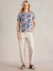 Футболка Abbie с цветочным принтом White Stuff, Ivory/Multi