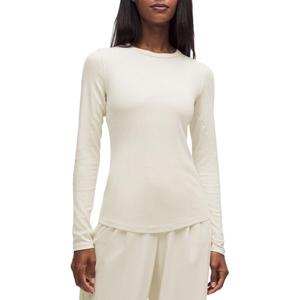 Футболка Hold Tight Regular для женщин Lululemon, светло айвори белый/серебряный