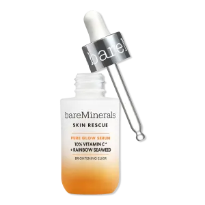 Сыворотка для сияния кожи SKIN RESCUE Pure Glow с 10% витамином С и экстрактом радужных водорослей. bareMinerals