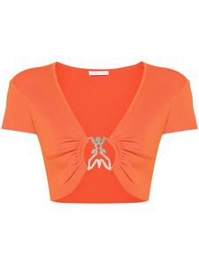 Укороченный топ с логотипом Patrizia Pepe, оранжевый
