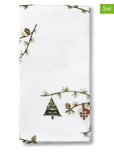 Kähler Набор из 4 салфеток "Hammershøi Christmas" в бело-цветном исполнении - (Д)45 x (Ш)45 см