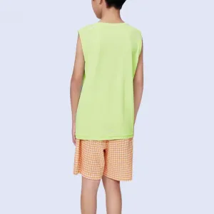 Детский топ и камисоль с круглым вырезом PUMA, розовый зеленый 40301