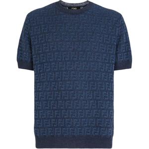 Свитер с принтом All Over Ff FENDI, синий
