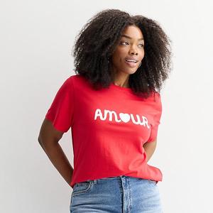 Футболка Plus size с принтом Sonoma Goods For Life, Red Heart Amour