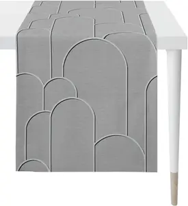 АПЭЛТ дорожка для стола "Vision, СТИЛЬ ЛОФТ, Жаккард", (1 шт.) APELT 44х140 см, серый